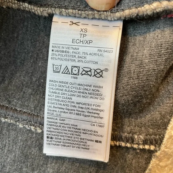 ❤️  GAP CREAM WOOL SHERPA VEST SIZE XS - Picture 4 of 5